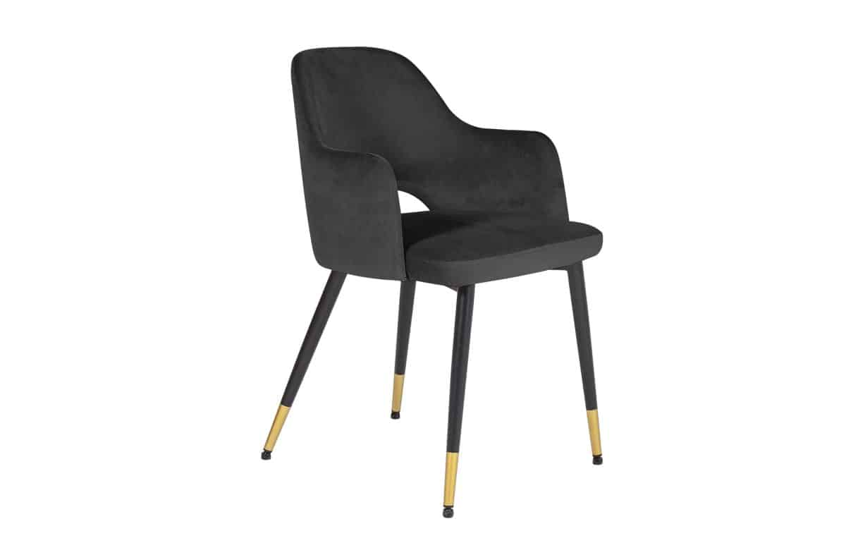 Brianna Dining Chair with Arms Black Bradbeers Furniture Rental